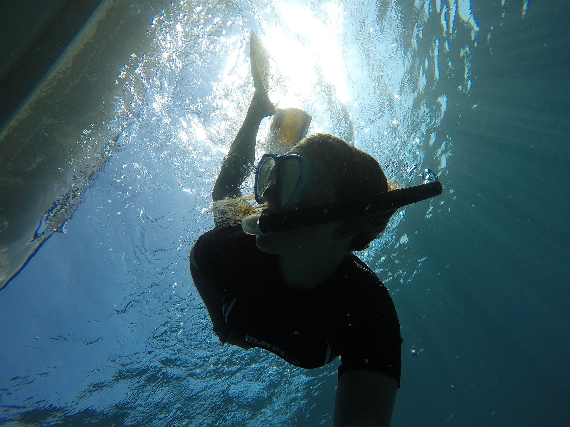 Navys waterworld snorkel diving in santorini